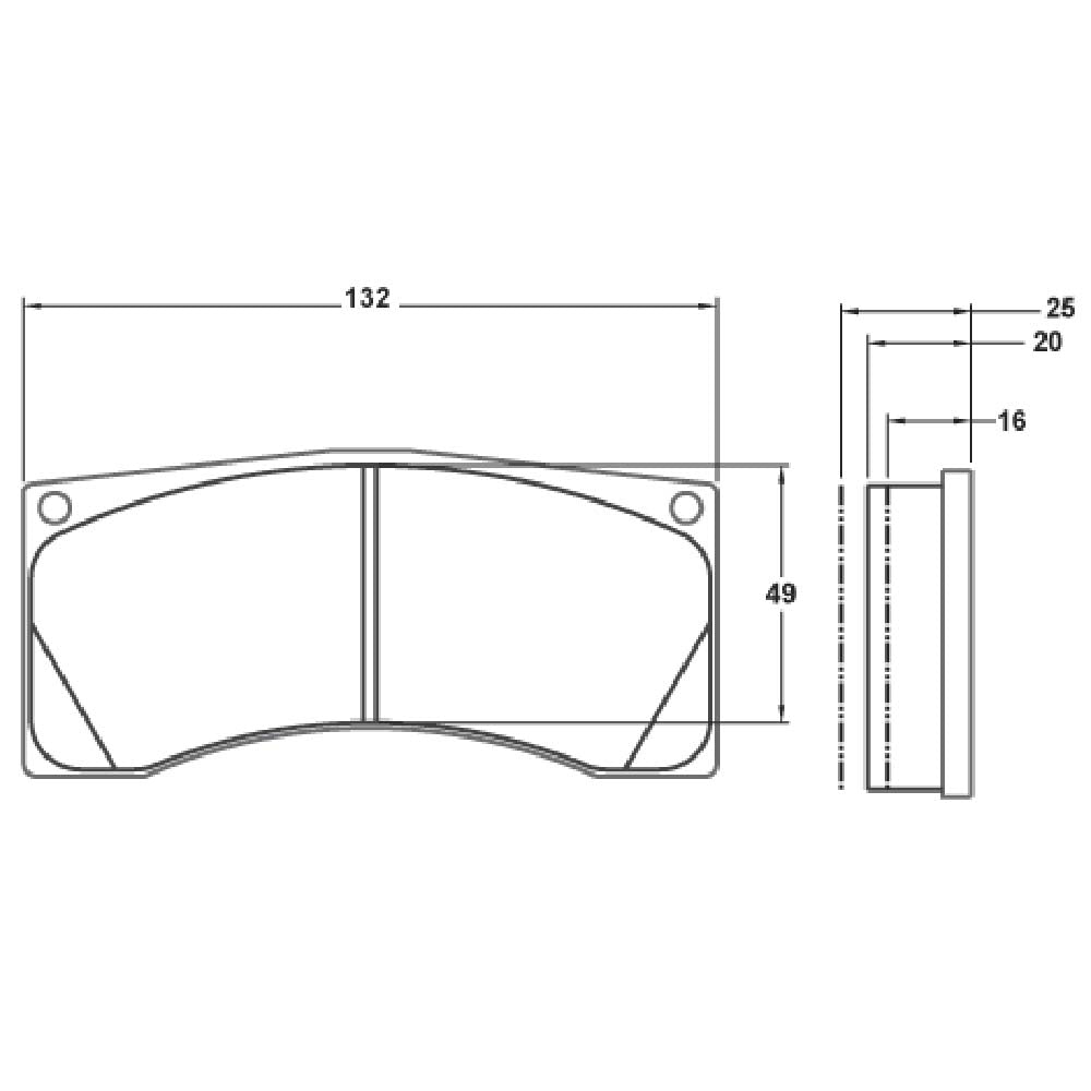 PFC Porsche 991/992 GT3 R Rear Brake Pads - 39 Compound - 7700.39.25.34
