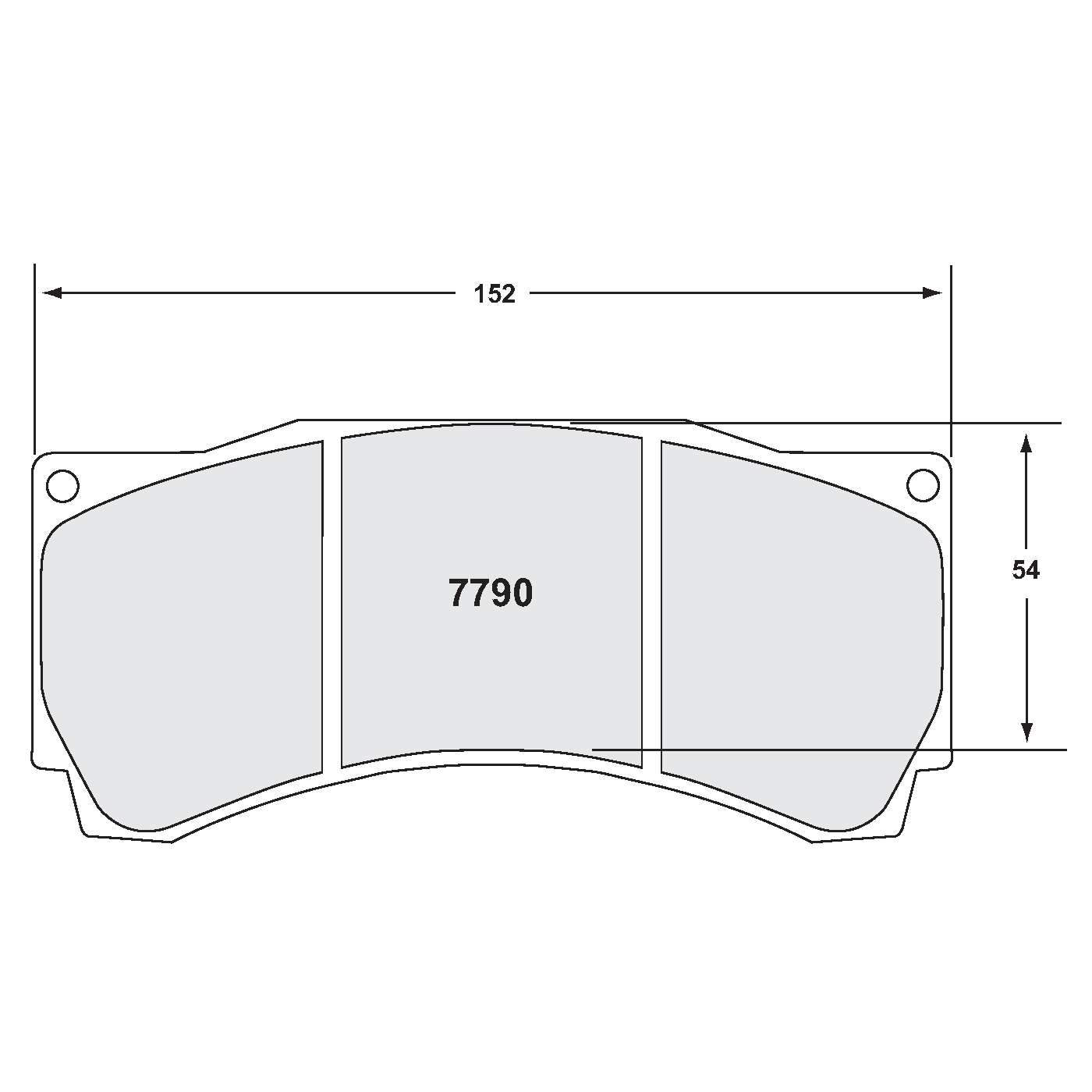 PFC TCR / GT4 25mm Front Brake Pads - 331 Compound - 7790.331.25.44
