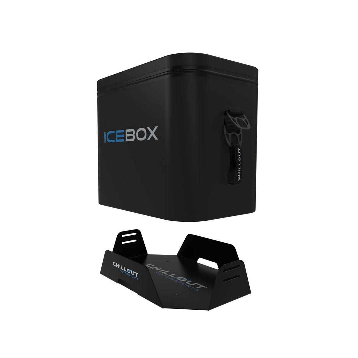 Chillout Systems IceBox mounting tray, alternate view showing aluminum tray construction