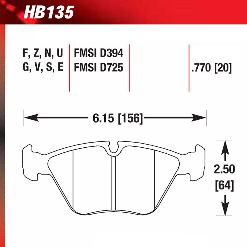 Hawk Performance BMW E36 M3 Front Brake Pads - HPS Street Compound