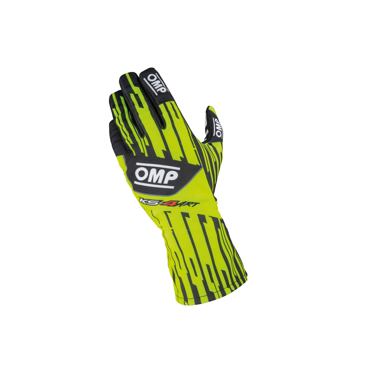 OMP KS-4 ART youth karting gloves in Fluo Yellow/Black