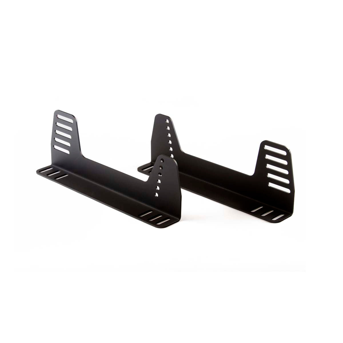 Planted aluminum offset universal side mounts, black powder coat, left and right pair