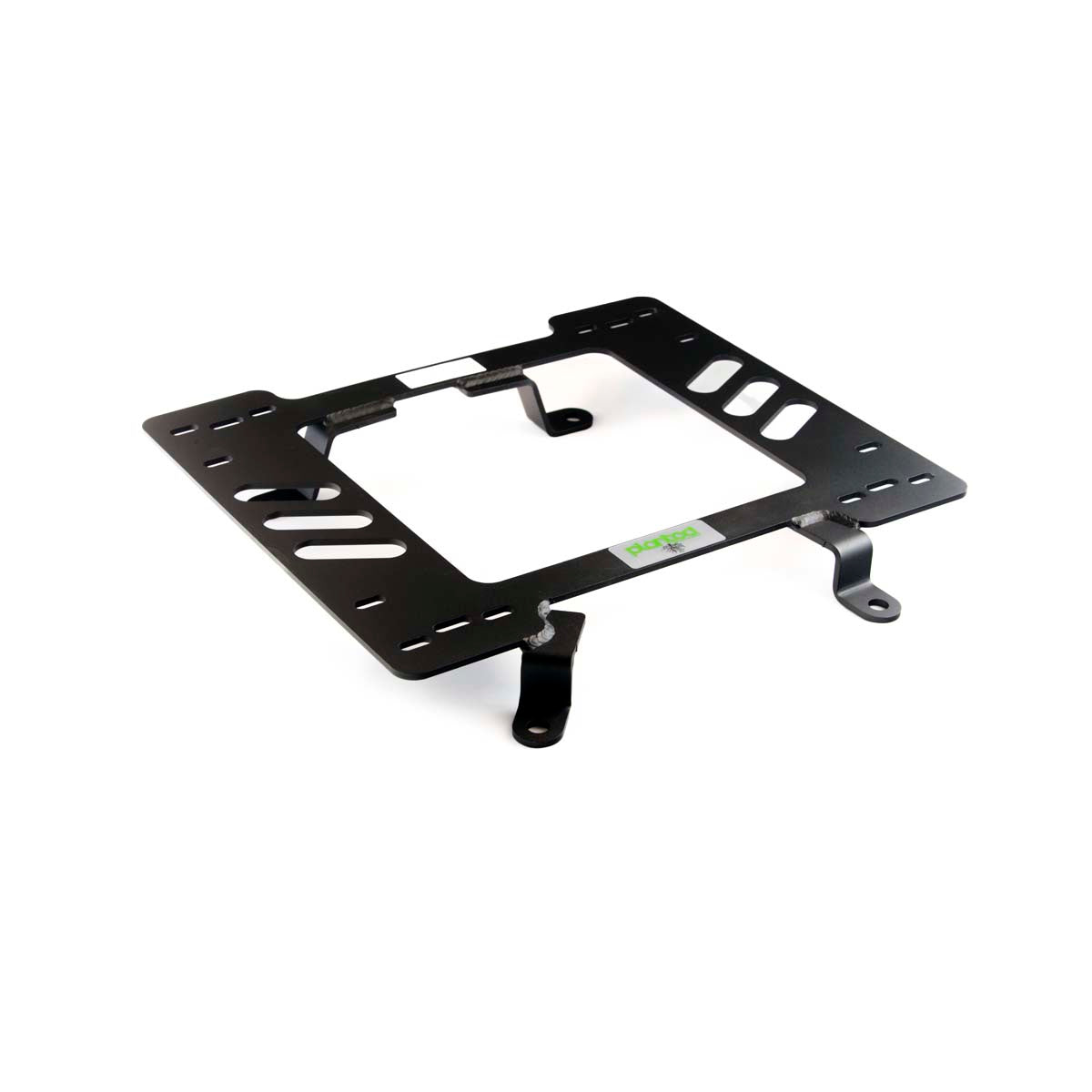 Planted seat bracket for 1979-1998 Ford Mustang, driver side, black powder-coated steel