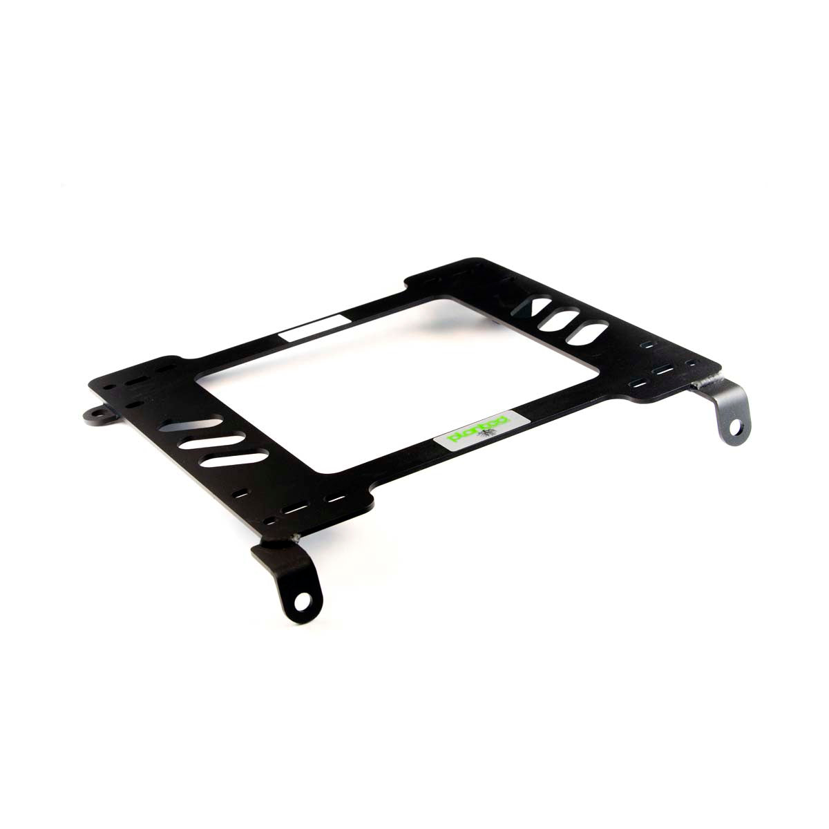 Vehicle-specific floor mounting base for 1985-1987 Toyota Corolla GTS, passenger side, shown with Planted top plate
