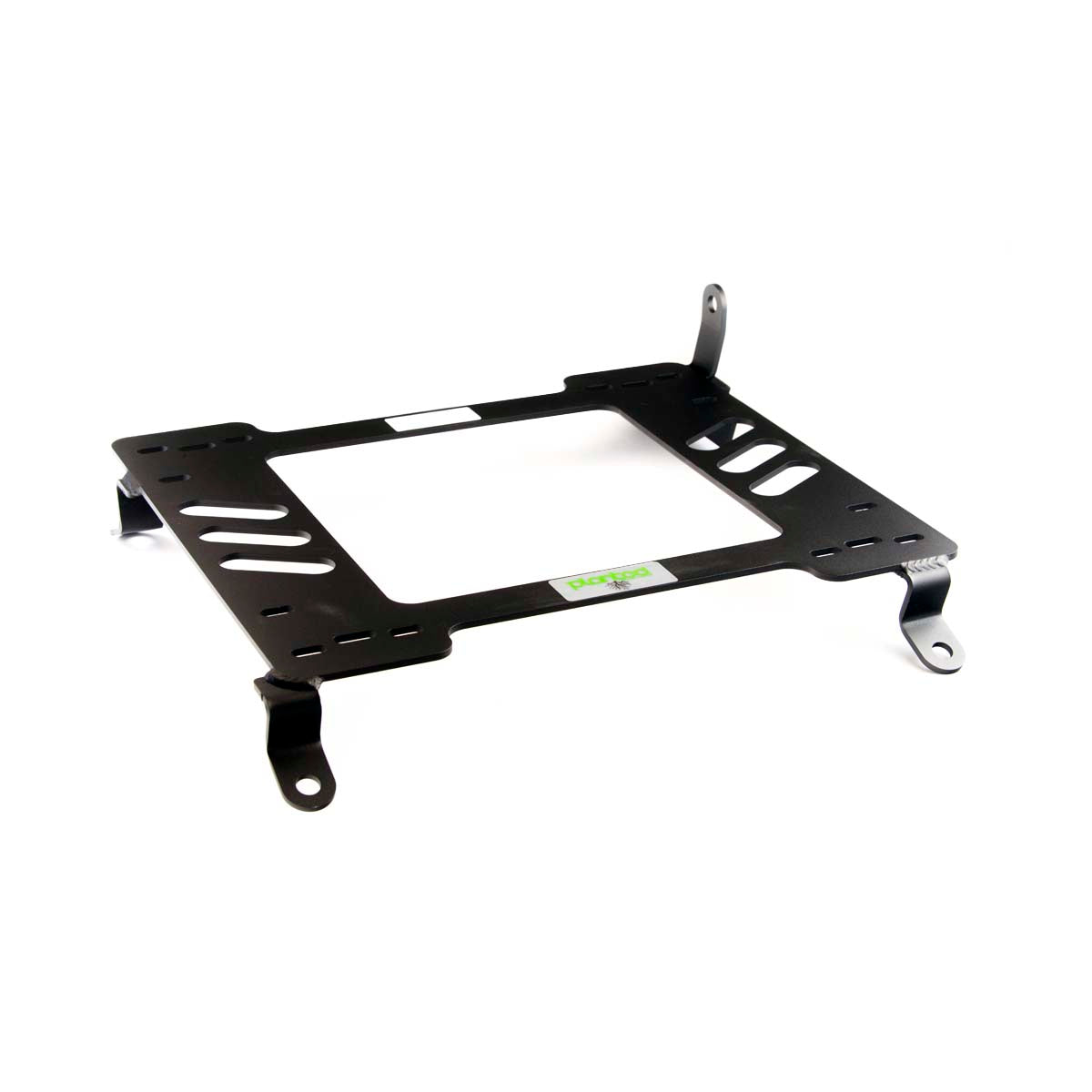 Vehicle-specific floor mounting base for 1993-1998 Toyota Supra, passenger side, shown with Planted top plate