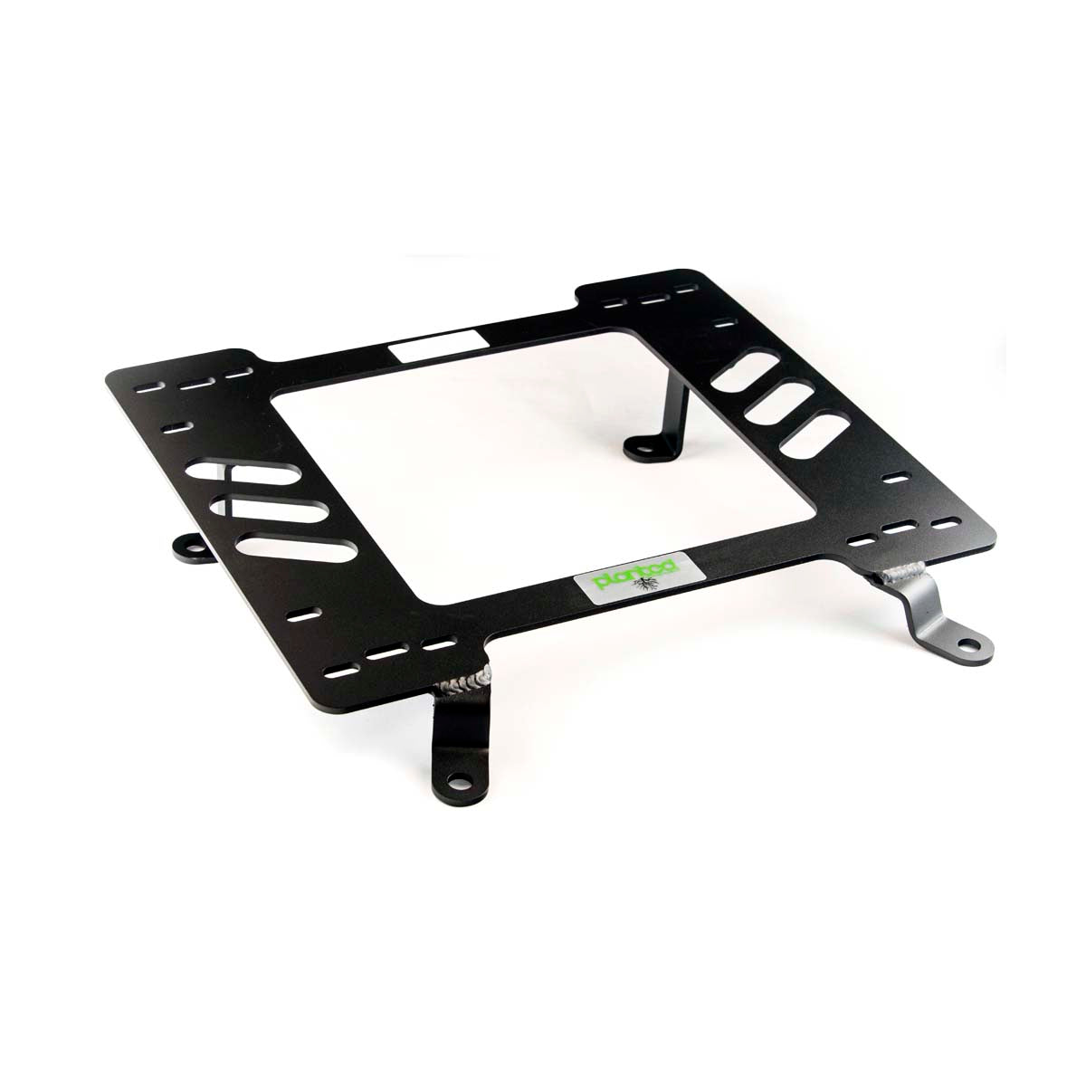 Vehicle-specific floor mounting base for 1982-1992 Chevrolet Camaro, passenger side, shown with Planted top plate