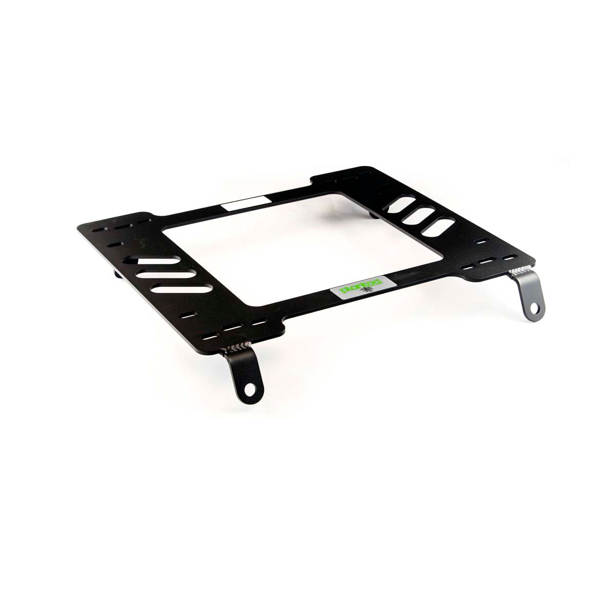 Vehicle-specific floor mounting base for 1979-1985 Mazda RX-7, driver side, shown with Planted top plate