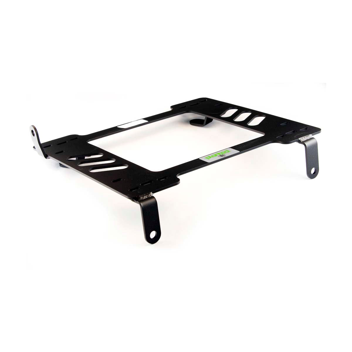 Vehicle-specific floor mounting base for 1991-2002 Saturn S-Series, driver side, shown with Planted top plate