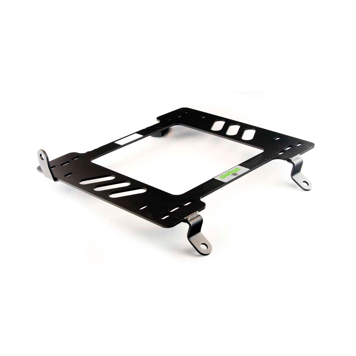 Vehicle-specific floor mounting base for 1992-2002 Mazda RX-7, driver side, shown with Planted top plate