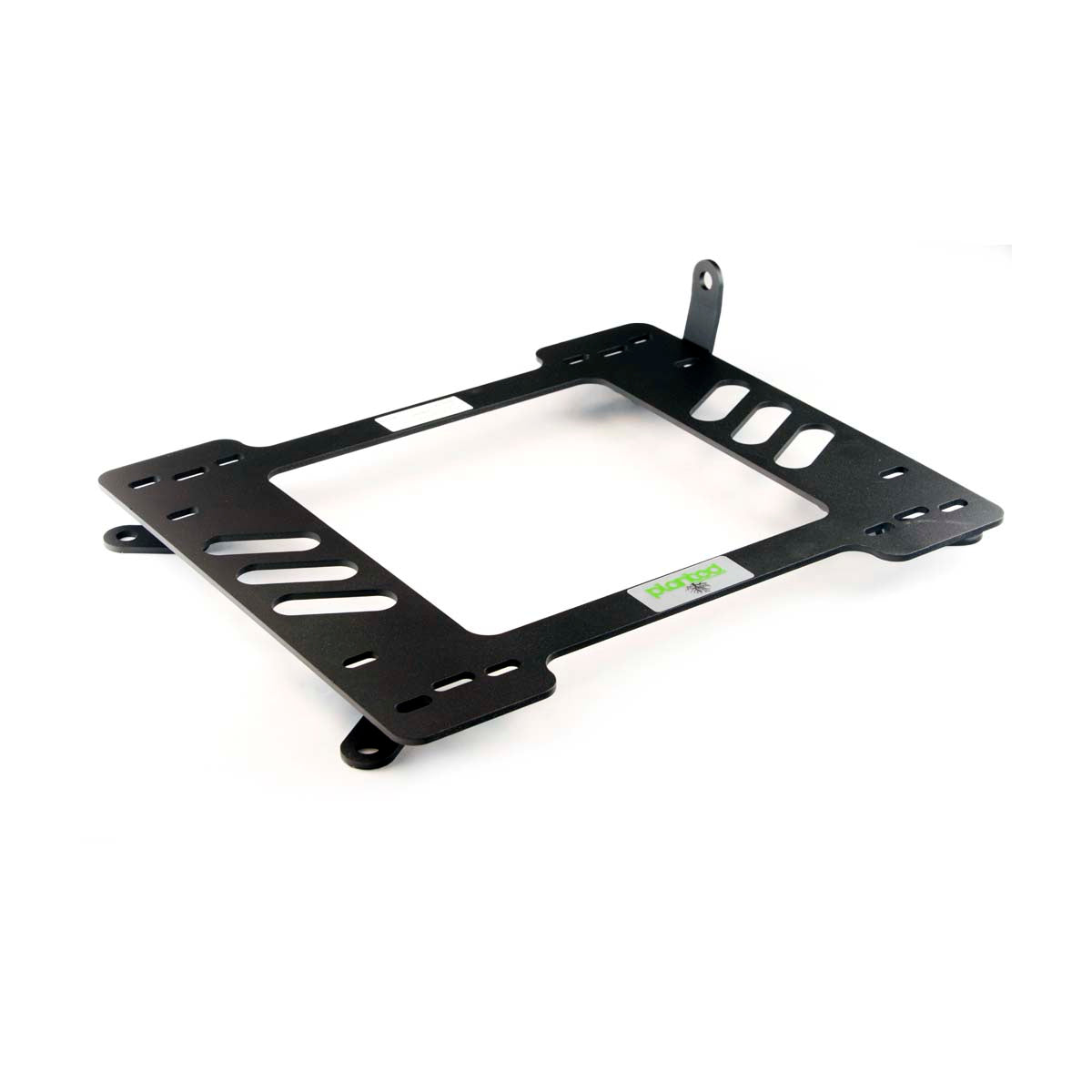 Vehicle-specific floor mounting base for 1976-1989 BMW 6 Series (E24), passenger side, shown with Planted top plate