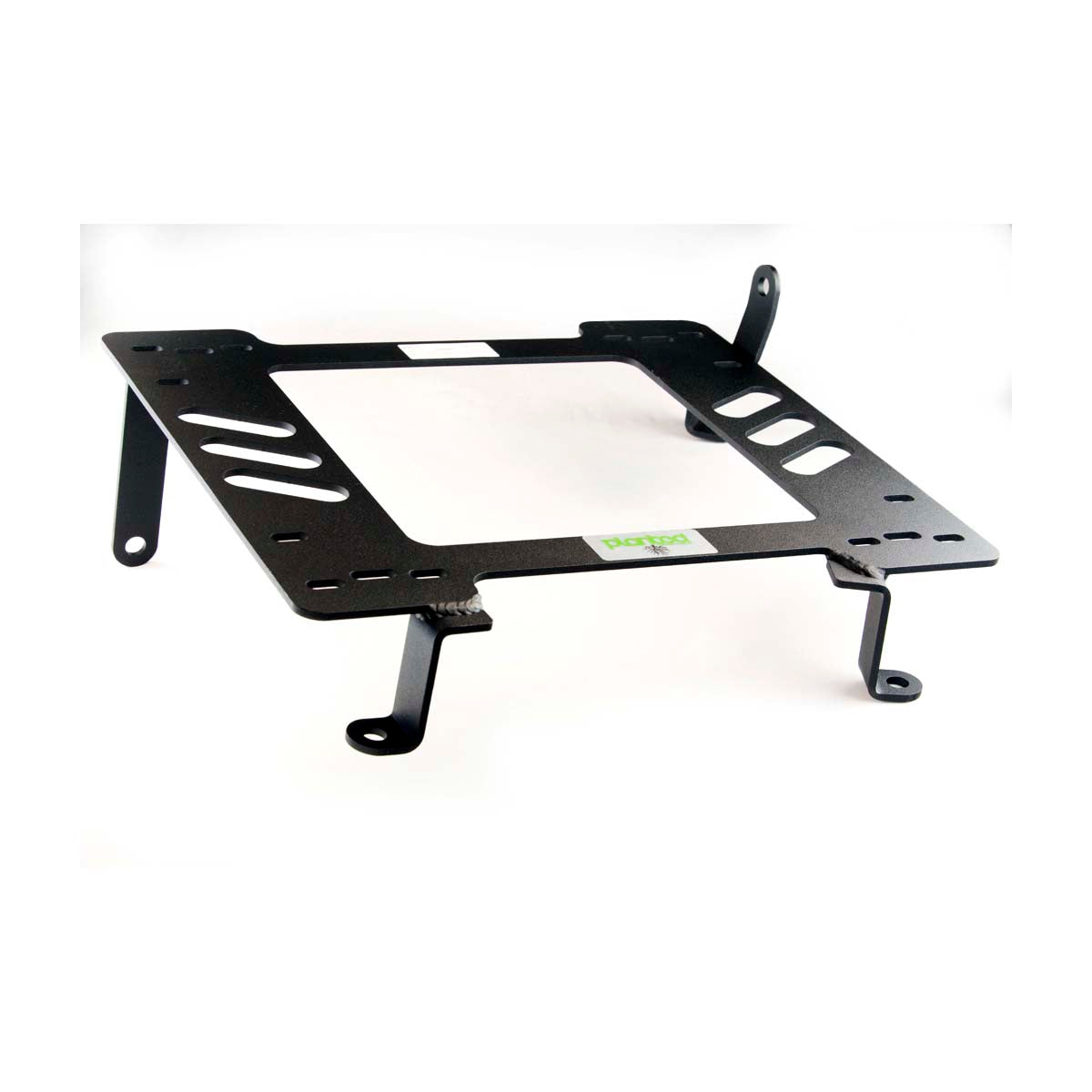 Vehicle-specific floor mounting base for 2009+ Fiat 500 (Subwoofer Installed), passenger side, shown with Planted top plate
