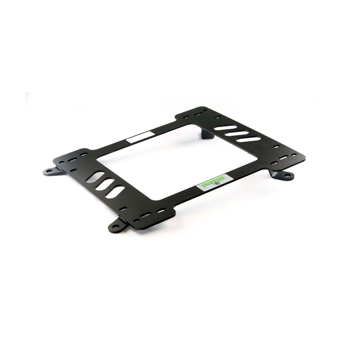 Vehicle-specific floor mounting base for 1975-1983 BMW 3 Series (E21), passenger side, shown with Planted top plate