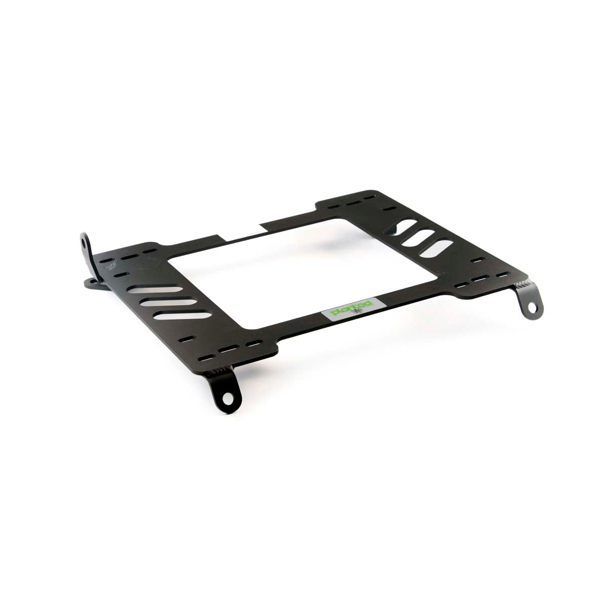 Vehicle-specific floor mounting base for 1990-1996 Infiniti G20 (P10), driver side, shown with Planted top plate