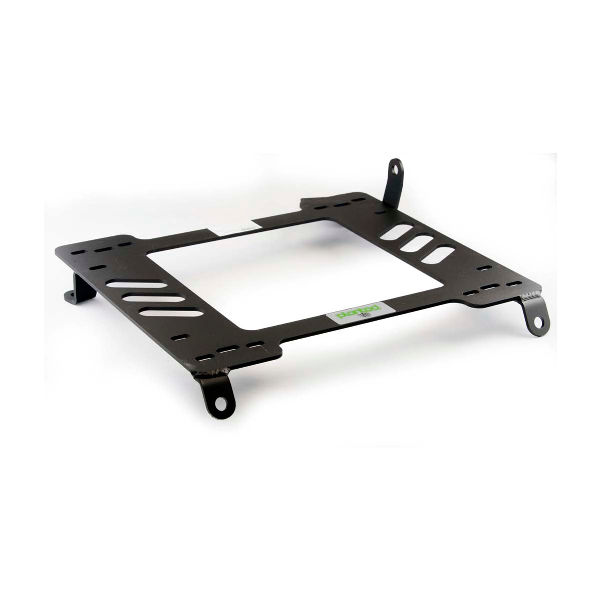Vehicle-specific floor mounting base for 1990-1996 Infiniti G20 (P10), passenger side, shown with Planted top plate