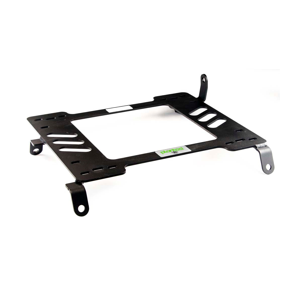 Vehicle-specific floor mounting base for 1997-1999 Acura CL, passenger side, shown with Planted top plate