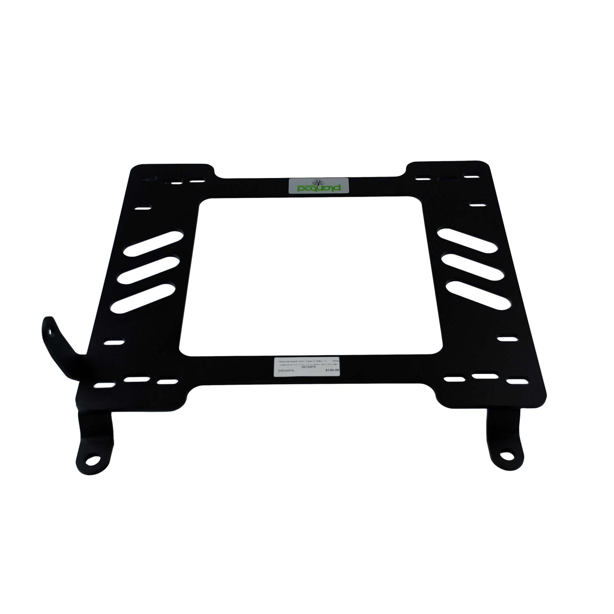 Vehicle-specific floor mounting base for 2008-2016 Scion / Toyota iQ, passenger side, shown with Planted top plate