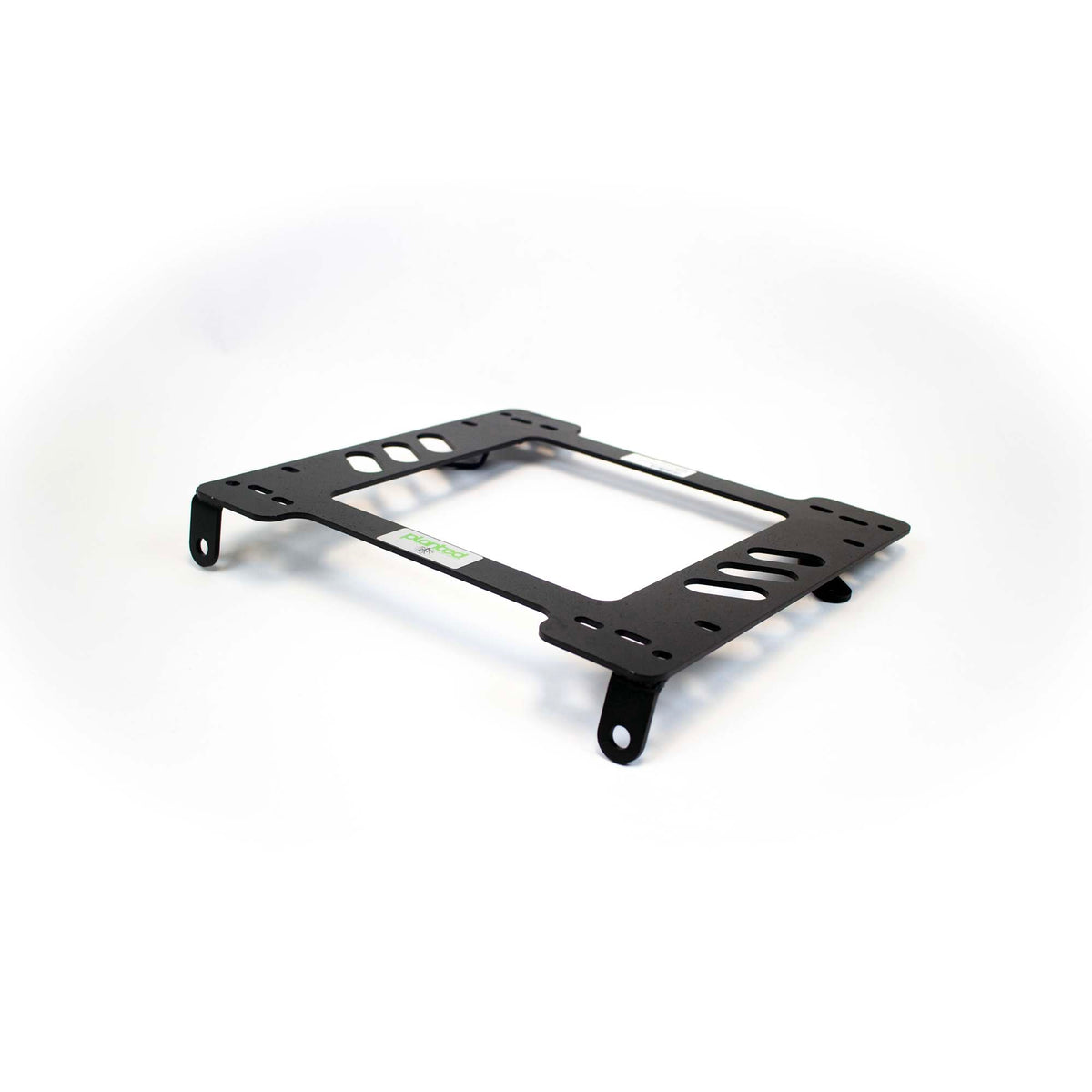 Vehicle-specific floor mounting base for 1980-1983 Honda Civic 3-Door Hatchback (2nd Gen), passenger side, shown with Planted top plate