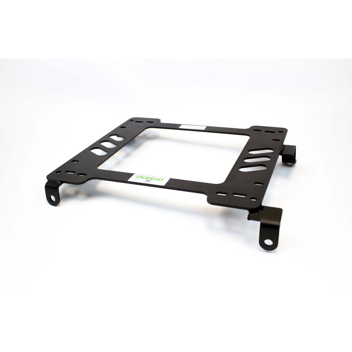 Planted seat bracket for 1978-1984 Toyota Starlet (2nd Gen, 60 Series), driver side, black powder-coated steel
