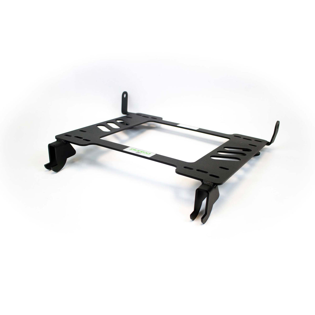 Vehicle-specific floor mounting base for 2016+ Chevrolet Camaro (6th Gen), passenger side, shown with Planted top plate