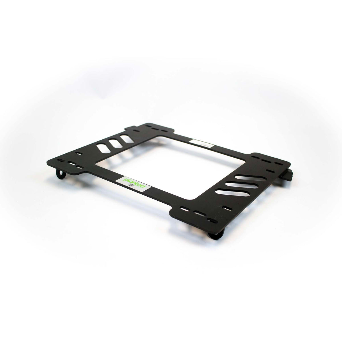 Planted seat bracket for 1978-1986 Toyota Tercel (1st/2nd Gen), passenger side, black powder-coated steel