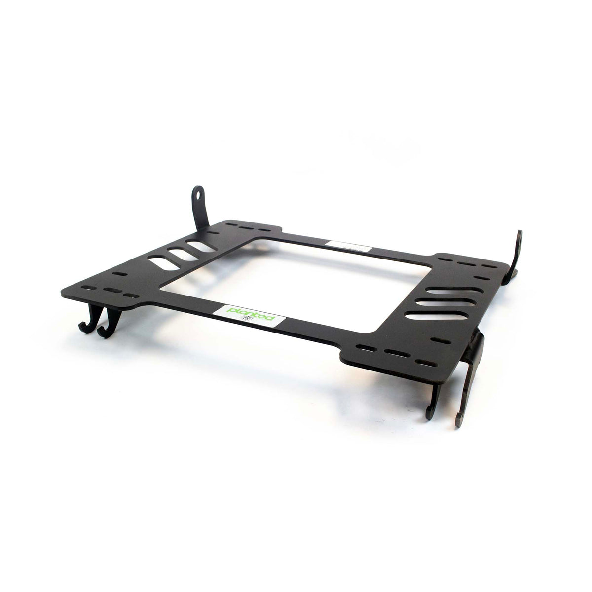 Planted seat bracket for 2003-2014 Saab 9-3 (2nd Gen), driver side, black powder-coated steel
