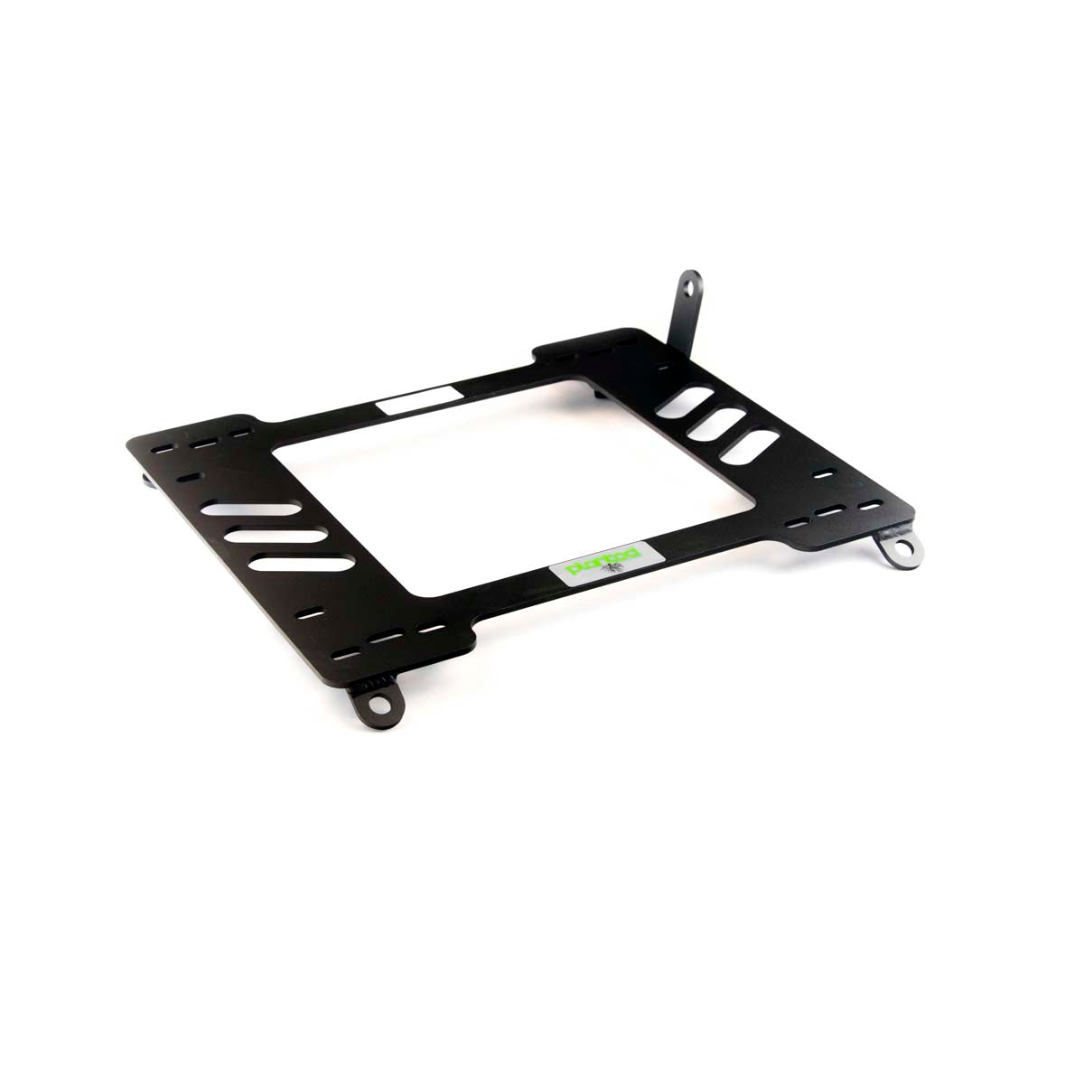 Vehicle-specific floor mounting base for 2015+ Audi R8 (2nd Gen), passenger side, shown with Planted top plate
