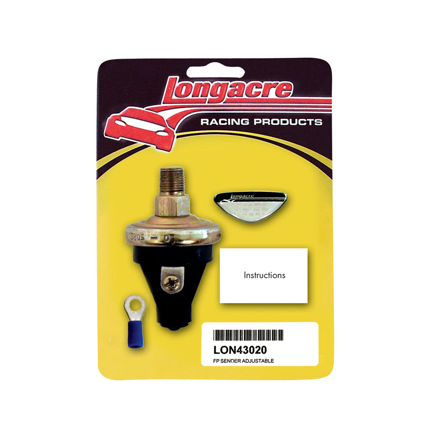 Longacre Adjustable Fuel Pressure Sender - 2-7 PSI, 1/8" NPT