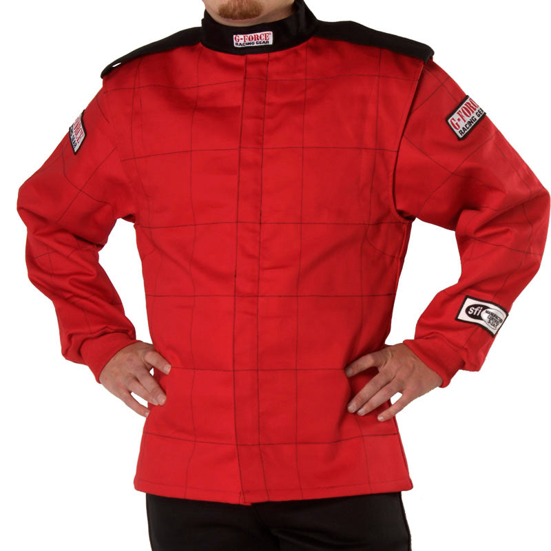 g force racing gear G-Force 4126SMLRD GF125 Jacket Only Small Red