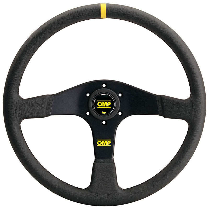 OMP Velocita 380 Steering Wheel - Black Leather