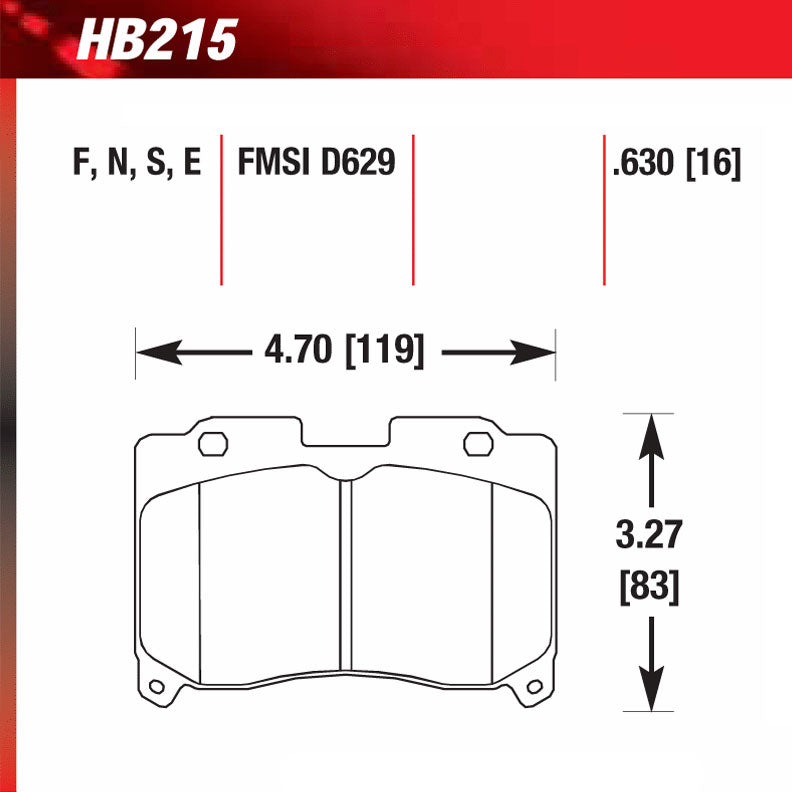 Hawk HB215S.630 Racing Pad - HT-10 Compound