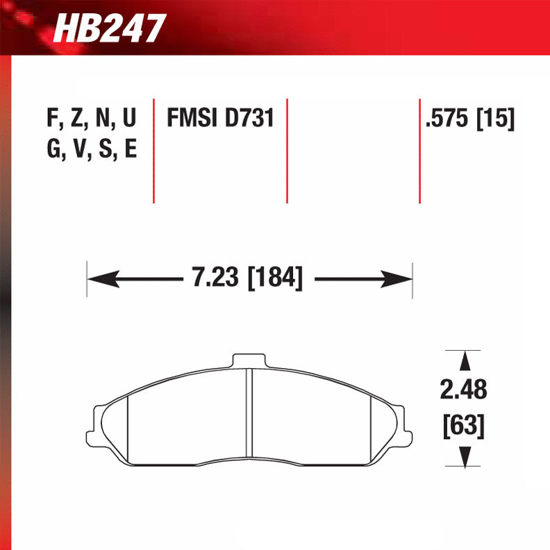 Hawk HB247S.575 Racing Pad - HT-10 Compound