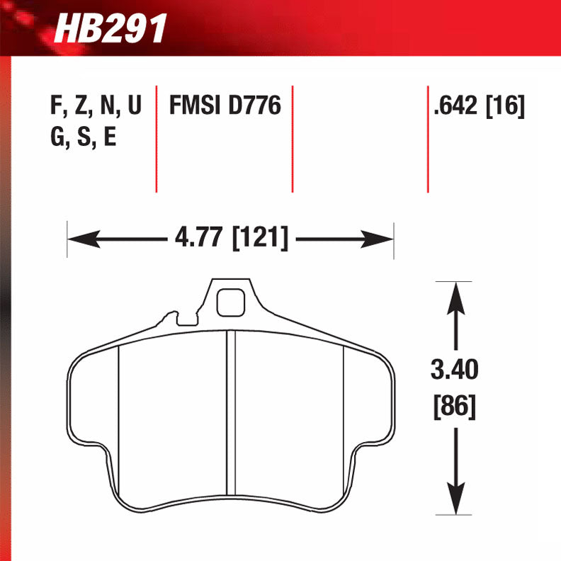Hawk HB291G.642 Racing Pad - DTC-60 Compound