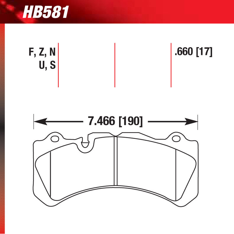 Hawk HB581G.660 Racing Pad - DTC-60 Compound