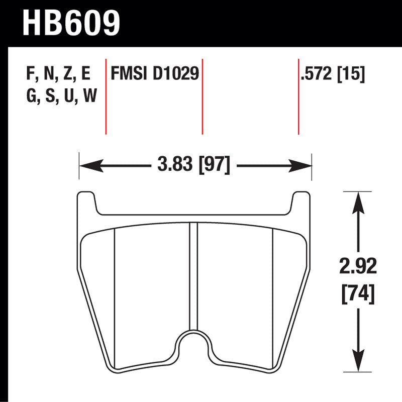 Hawk HB609B.572 Street Performance Pad - HPS 5.0 Compound