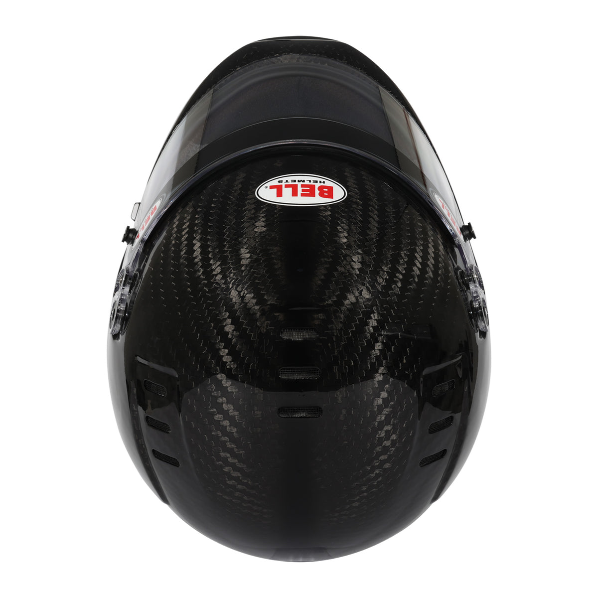 Bell BR8 Ultra helmet in Black, top view showing top forced-air kit configuration and shell profile