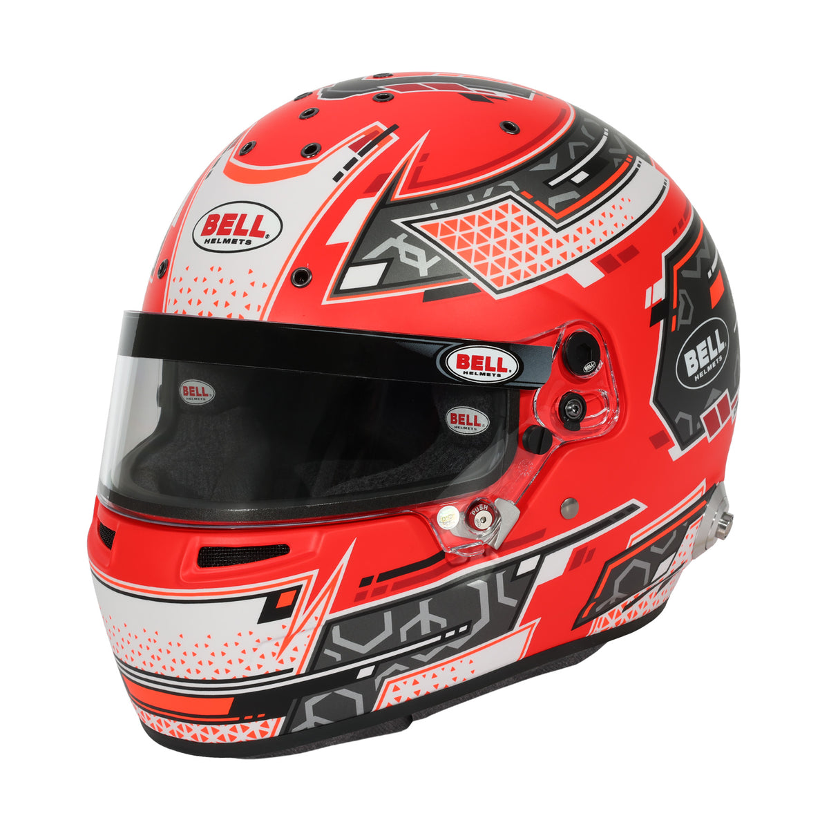 Bell RS7 Pro Stamina SA2025/FIA8859-2024 racing helmet in Anthracite/Red