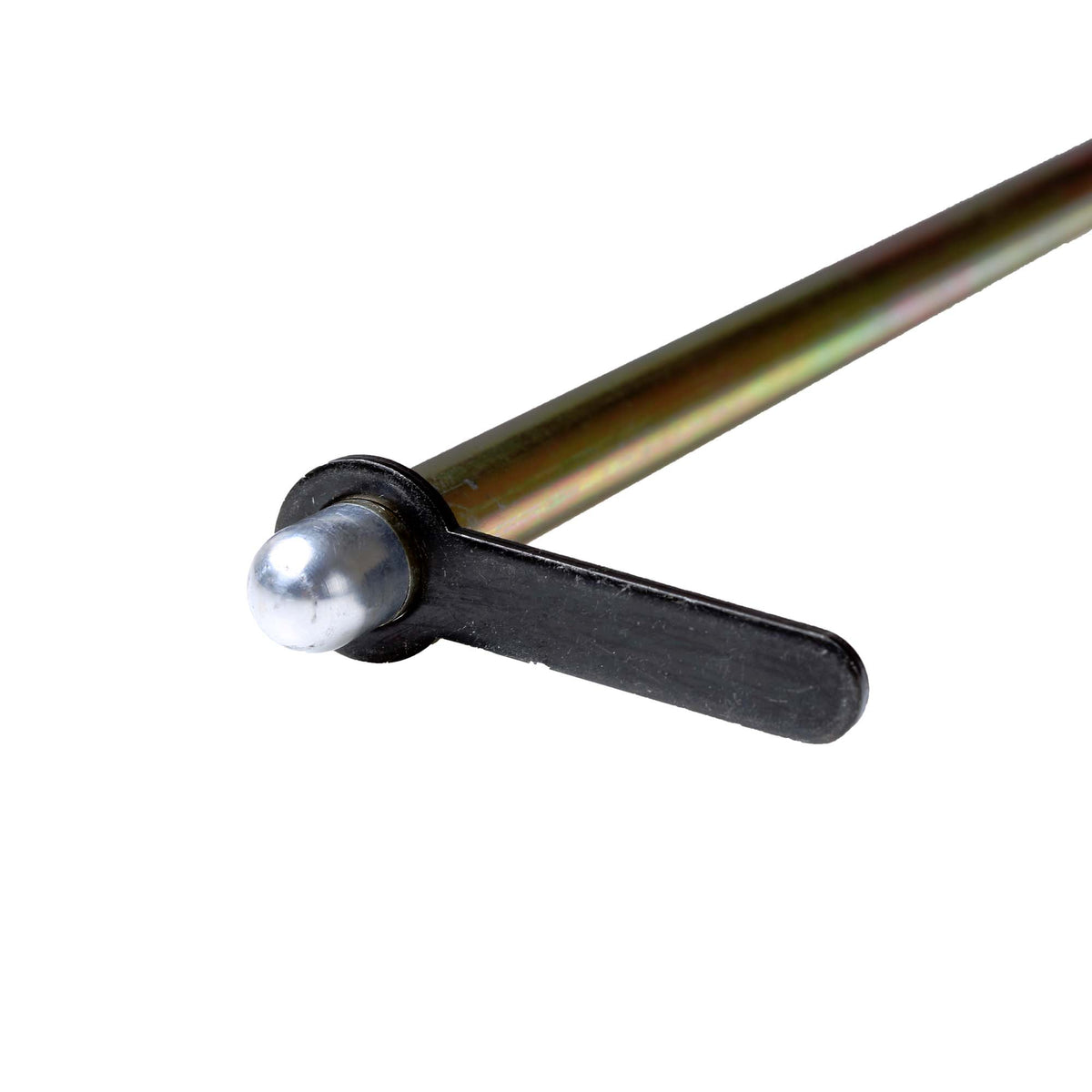 Close-up of RaceQuip X-Large mounting kit's spring-loaded 36-inch round top bar