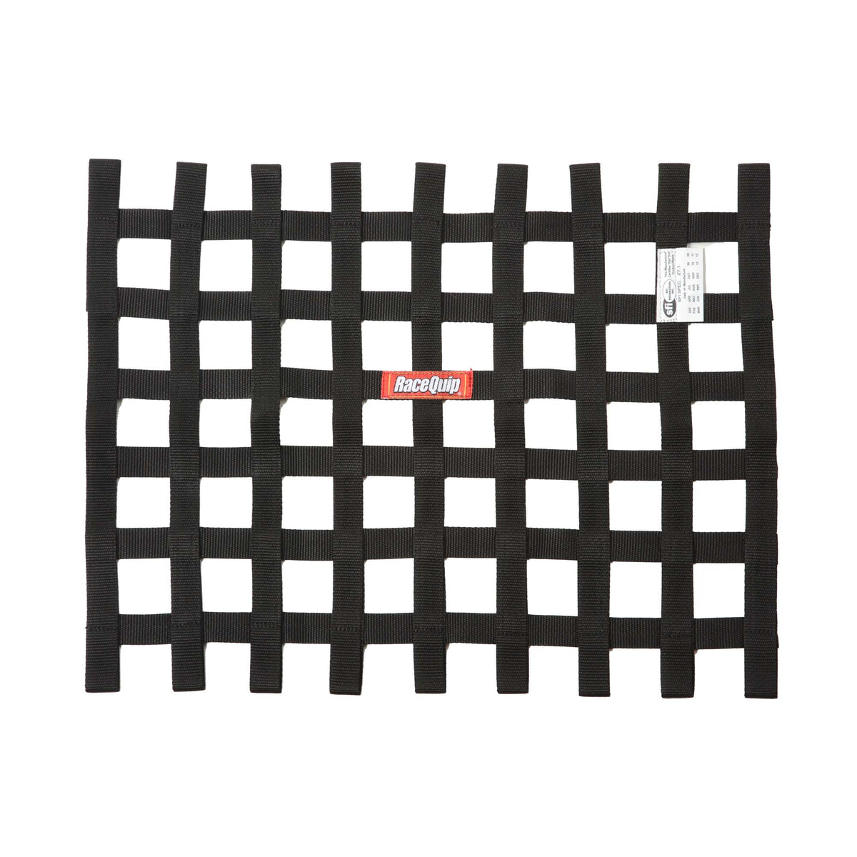 RaceQuip SFI 27.1 ribbon window net in Black