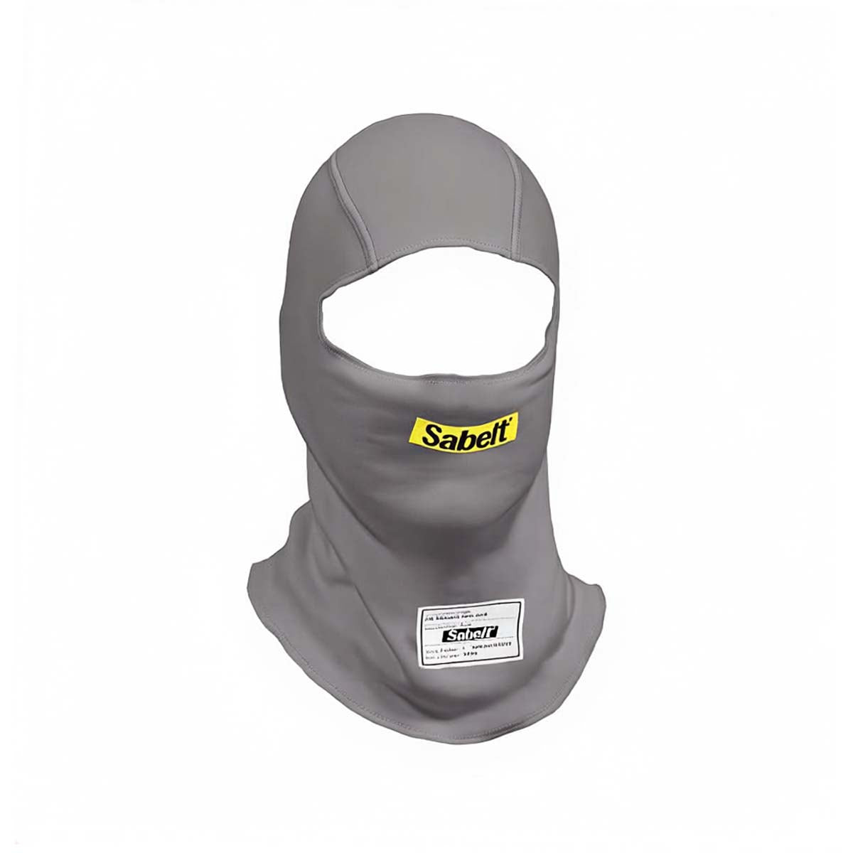 Sabelt UI-101 fire-resistant racing balaclava, FIA 8856-2018 homologated, in Grey