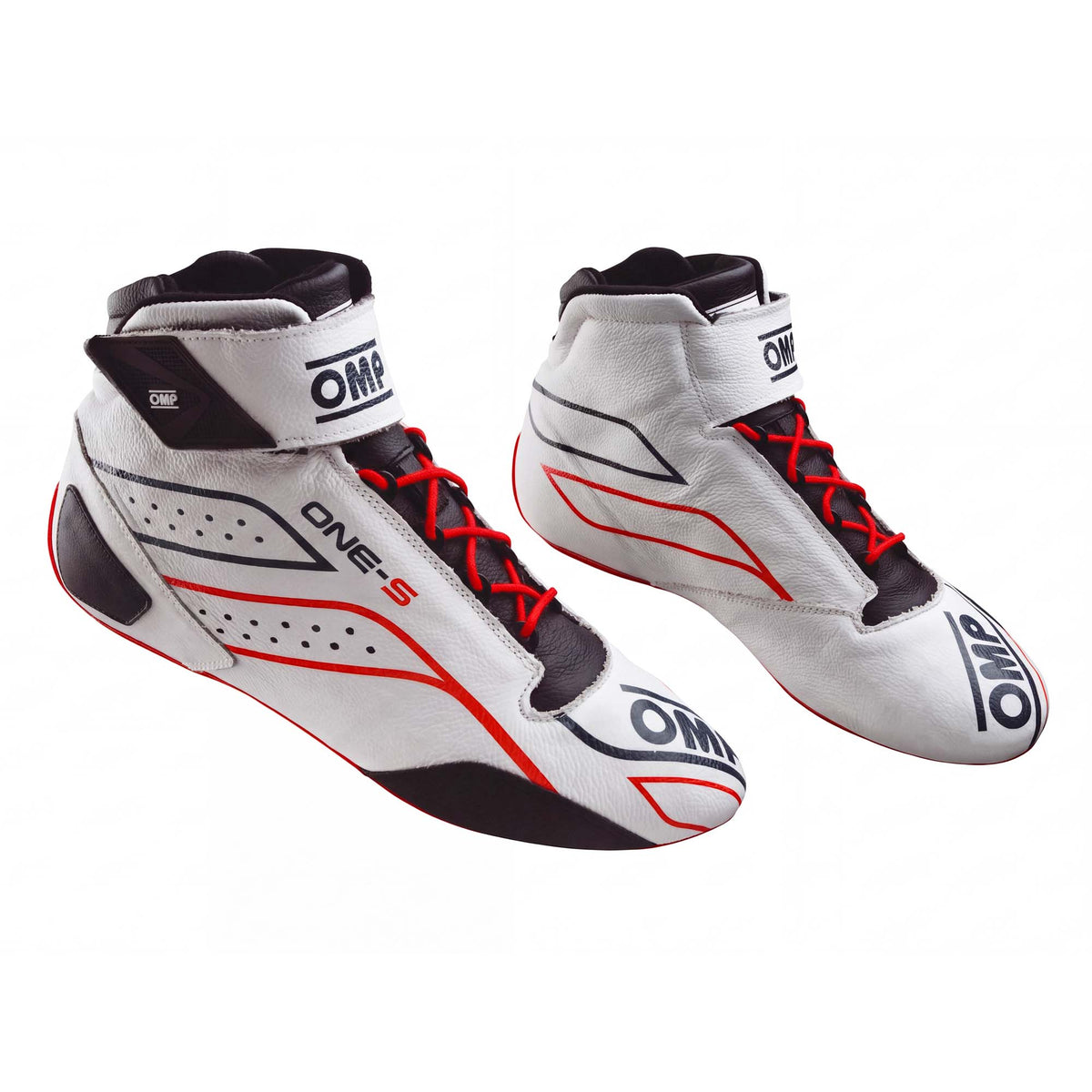 OMP One-S racing shoe FIA 8856-2018 in White/Red