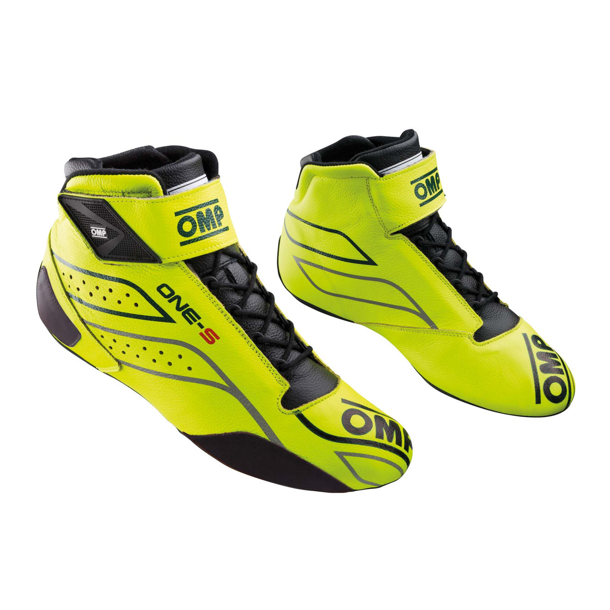 OMP One-S racing shoe FIA 8856-2018 in Yellow/Black