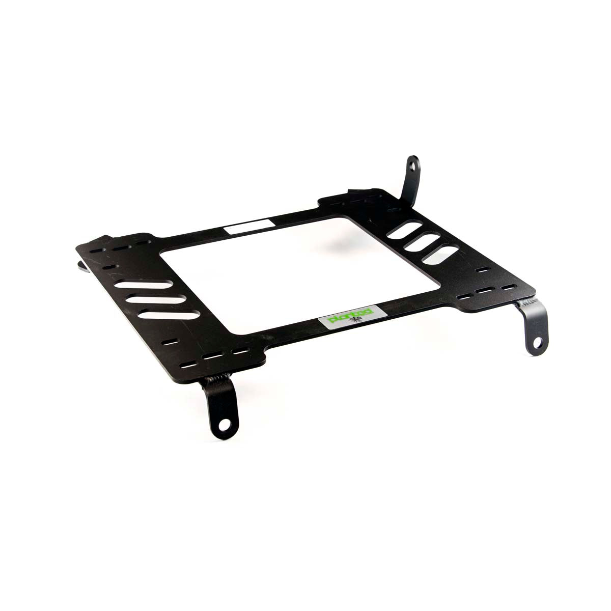 Vehicle-specific floor mounting base for 2005-2014 Ford Mustang, passenger side, shown with Planted top plate