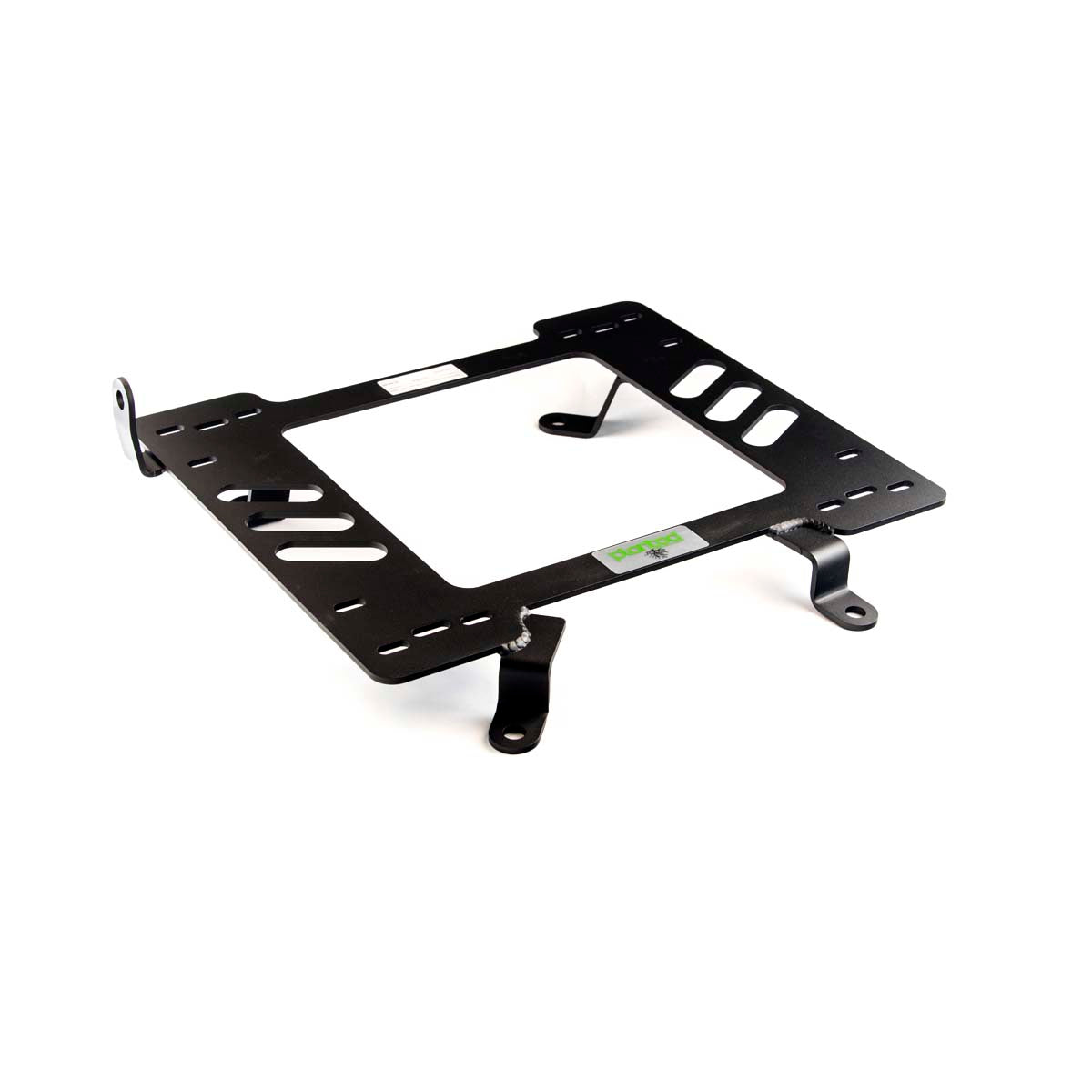 Vehicle-specific floor mounting base for 1999-2004 Ford Mustang, driver side, shown with Planted top plate