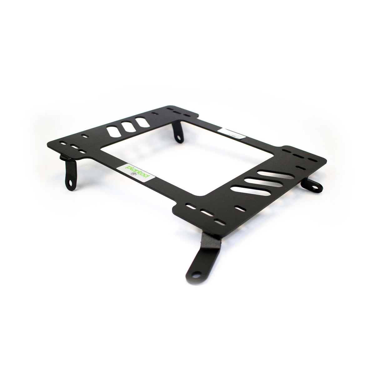 Vehicle-specific floor mounting base for 1979-1985 Mazda RX-7, passenger side, shown with Planted top plate
