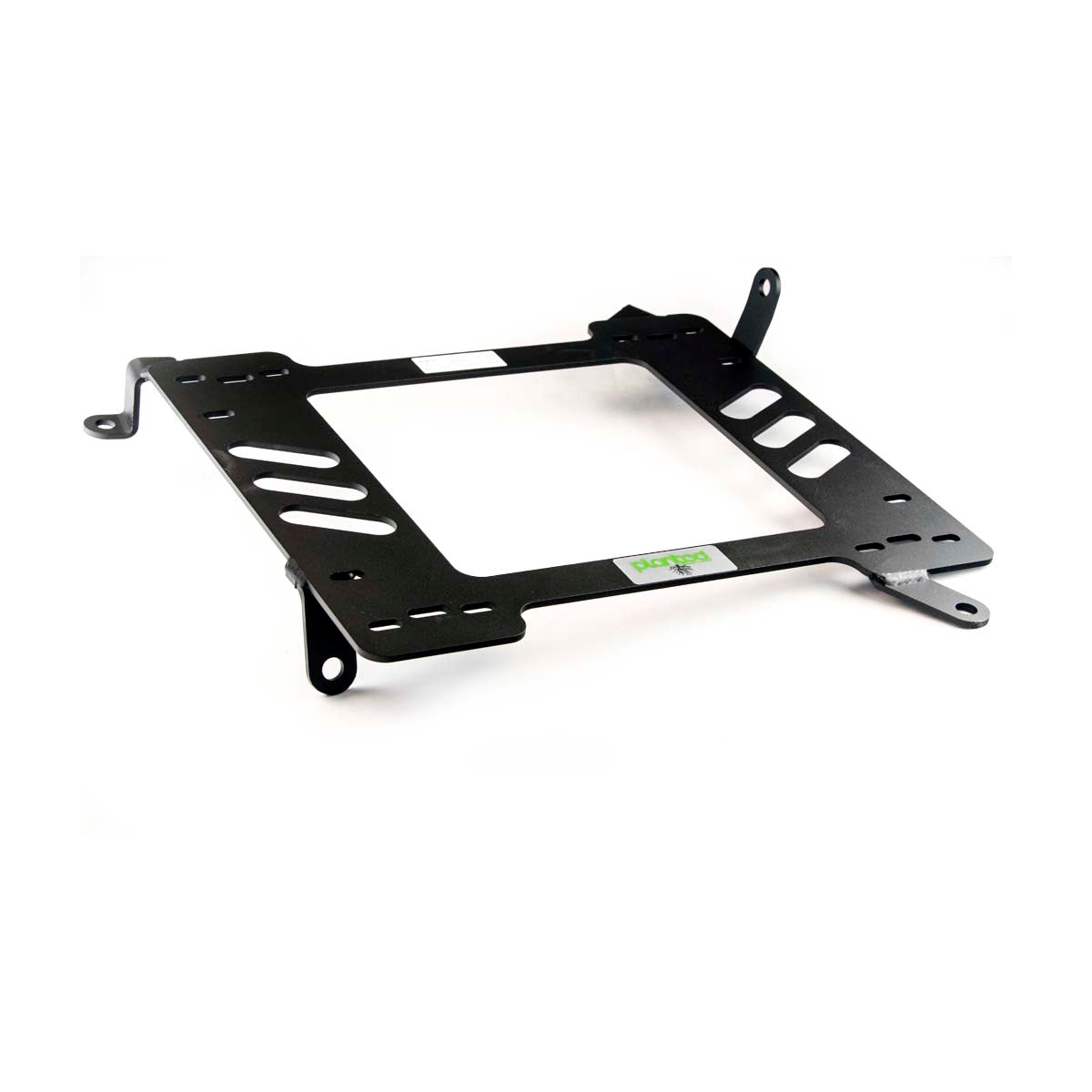 Vehicle-specific floor mounting base for 2003-2012 Mazda RX-8, passenger side, shown with Planted top plate