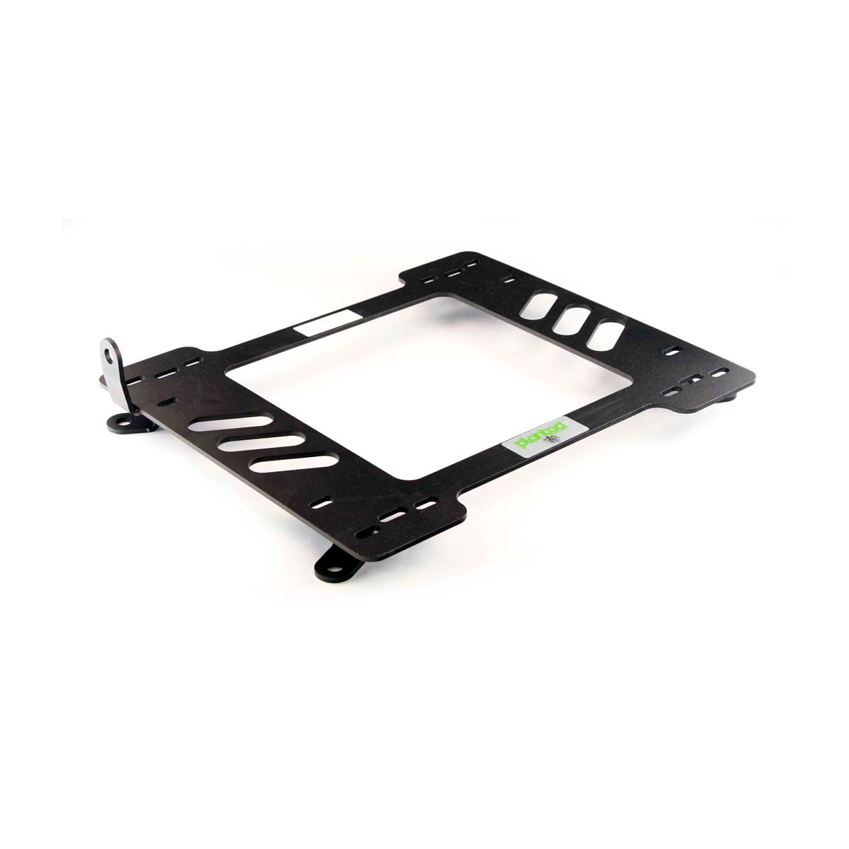 Vehicle-specific floor mounting base for 1976-1989 BMW 6 Series (E24), driver side, shown with Planted top plate