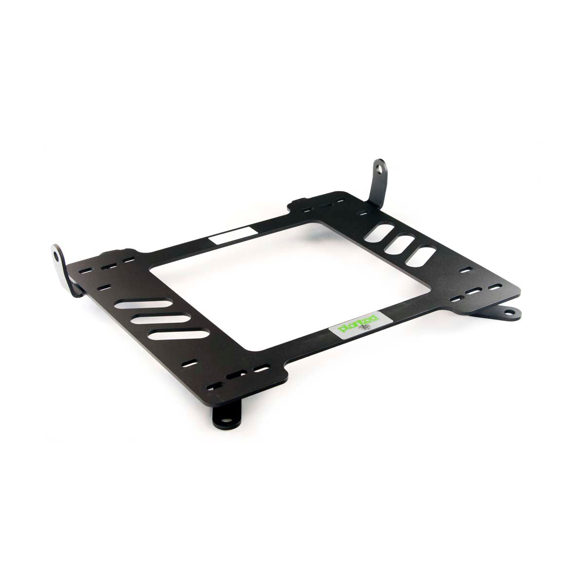 Vehicle-specific floor mounting base for 2008+ Dodge Challenger, driver side, shown with Planted top plate