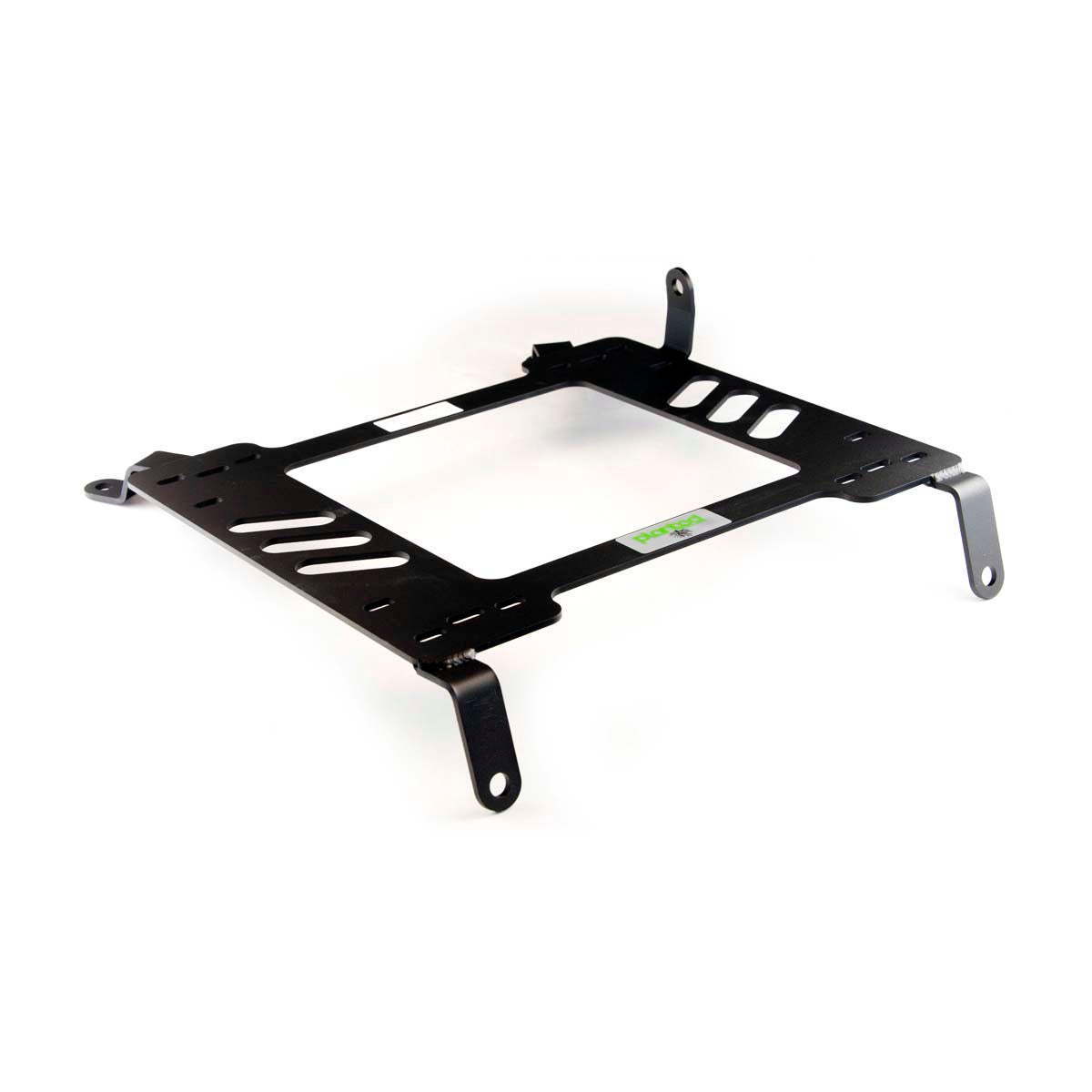 Vehicle-specific floor mounting base for 2008-2011 Dodge Challenger, passenger side, shown with Planted top plate