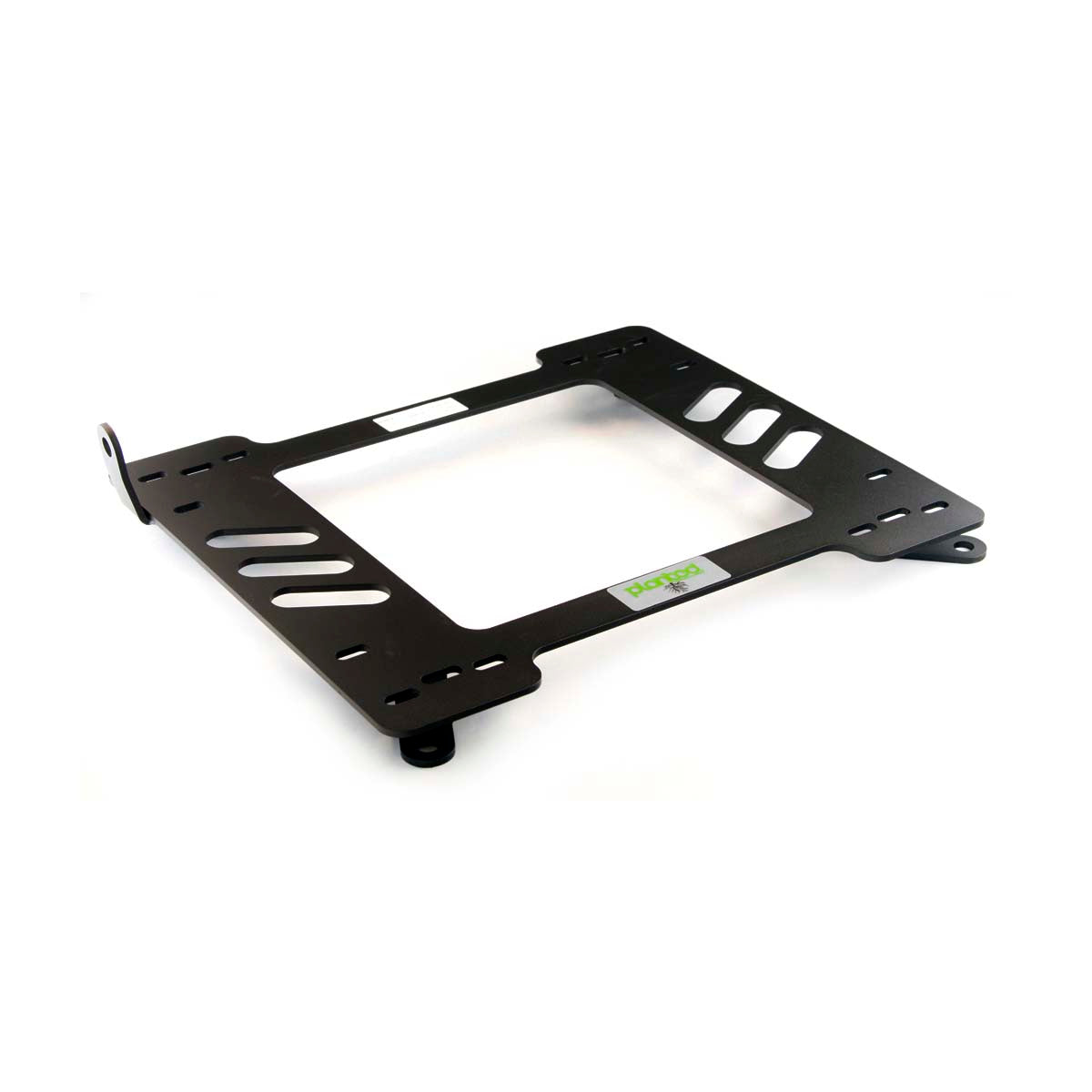 Vehicle-specific floor mounting base for 2007-2011 Nissan Sentra, driver side, shown with Planted top plate