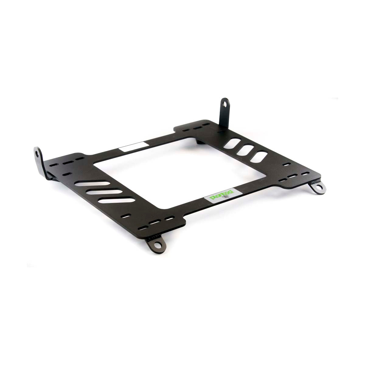Vehicle-specific floor mounting base for 1996-2004 Mercedes SLK, passenger side, shown with Planted top plate